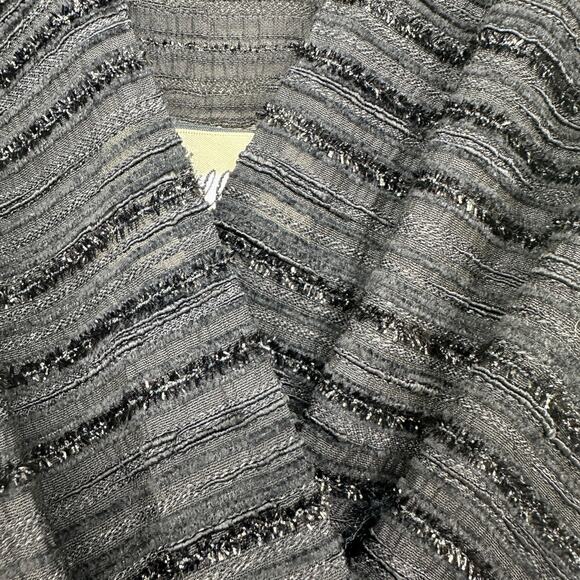 Milly Women's Sz 4‎ Boucle Tweed Wrap Front Evening Dress Navy Blue Metallic New - Picture 11 of 12